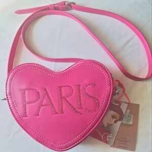 Paris Hilton Heart-Shaped Crossbody Bag. Hart Luv In Pink.